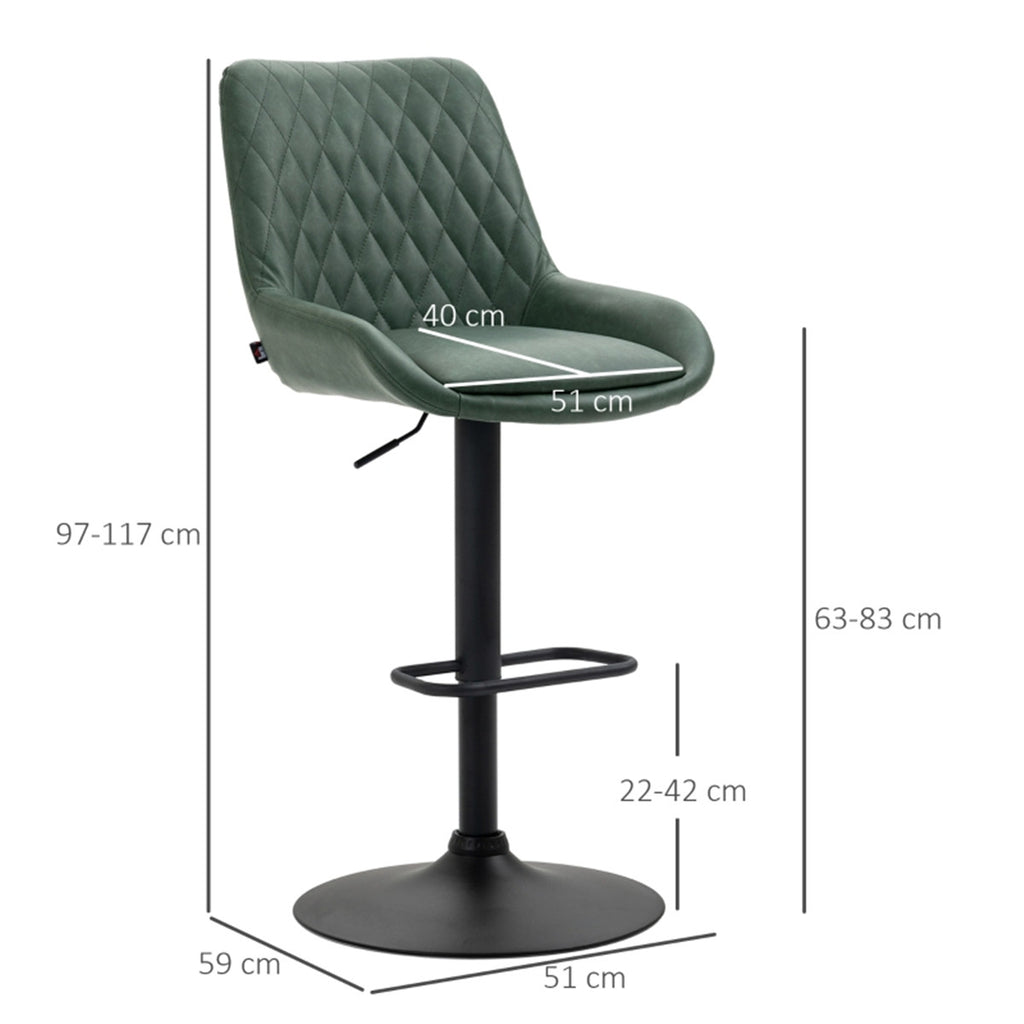 Bar Stools / Dining Chairs / Office Chairs, Dark Green