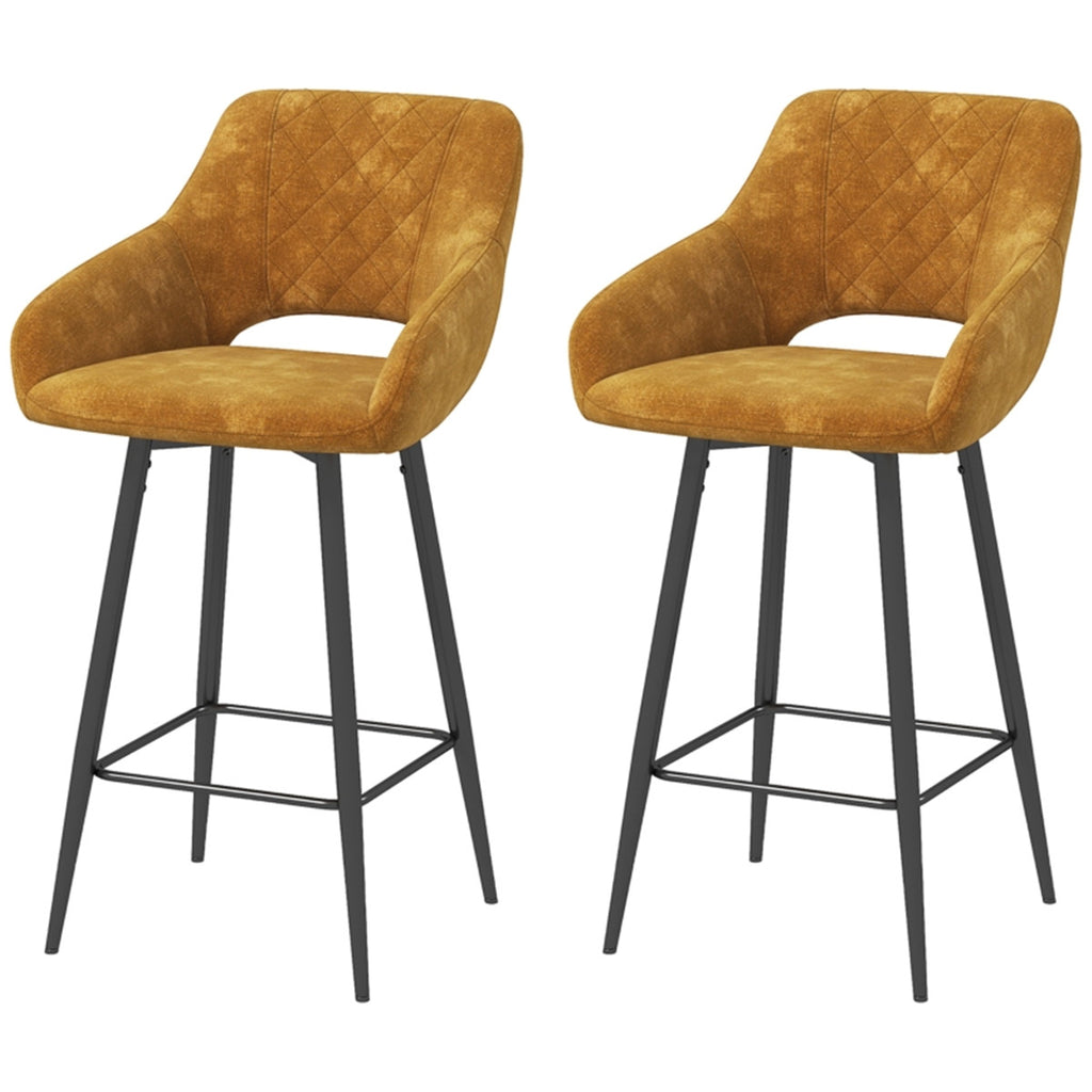 Two Bar Stools /Dining Chairs / Office Chairs, Orange