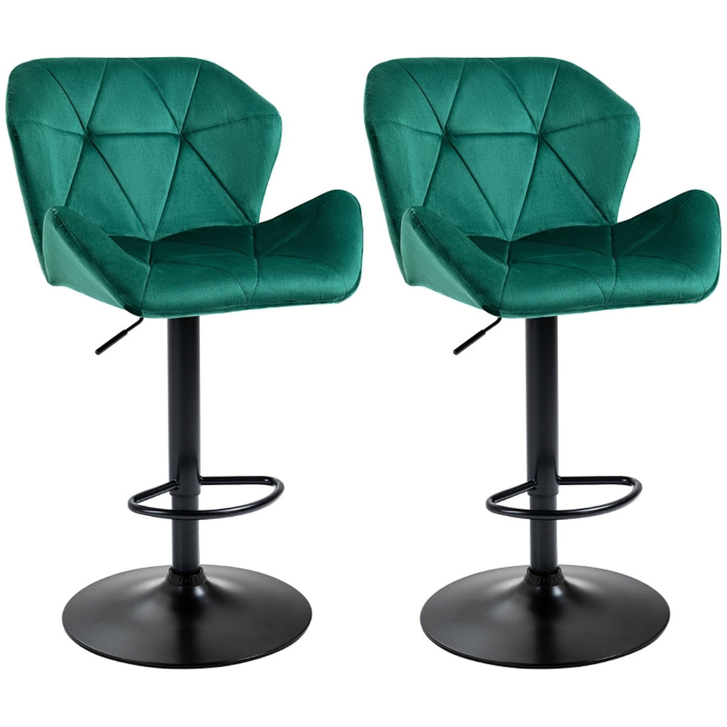 Two Bar Stools /Dining Chairs / Office Chairs, Green