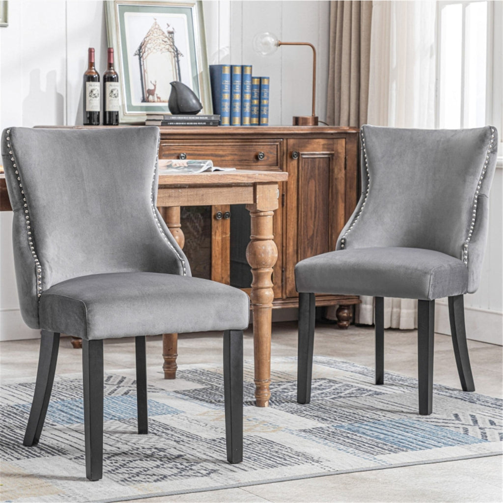 Two x Bar Stools / Dining Chairs / Office Chairs, Grey