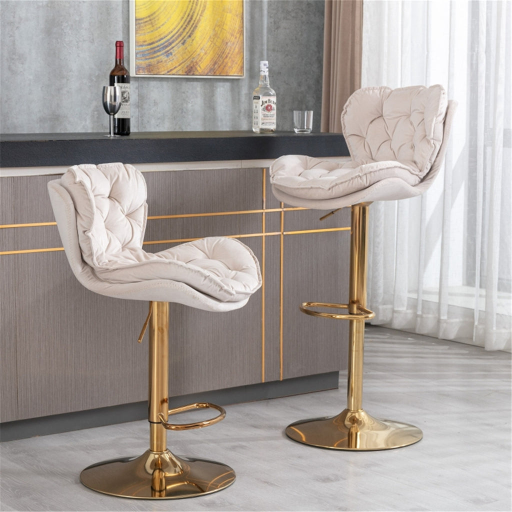 Bar Stools / Dining Chairs / Office Chairs, Gold-Beige