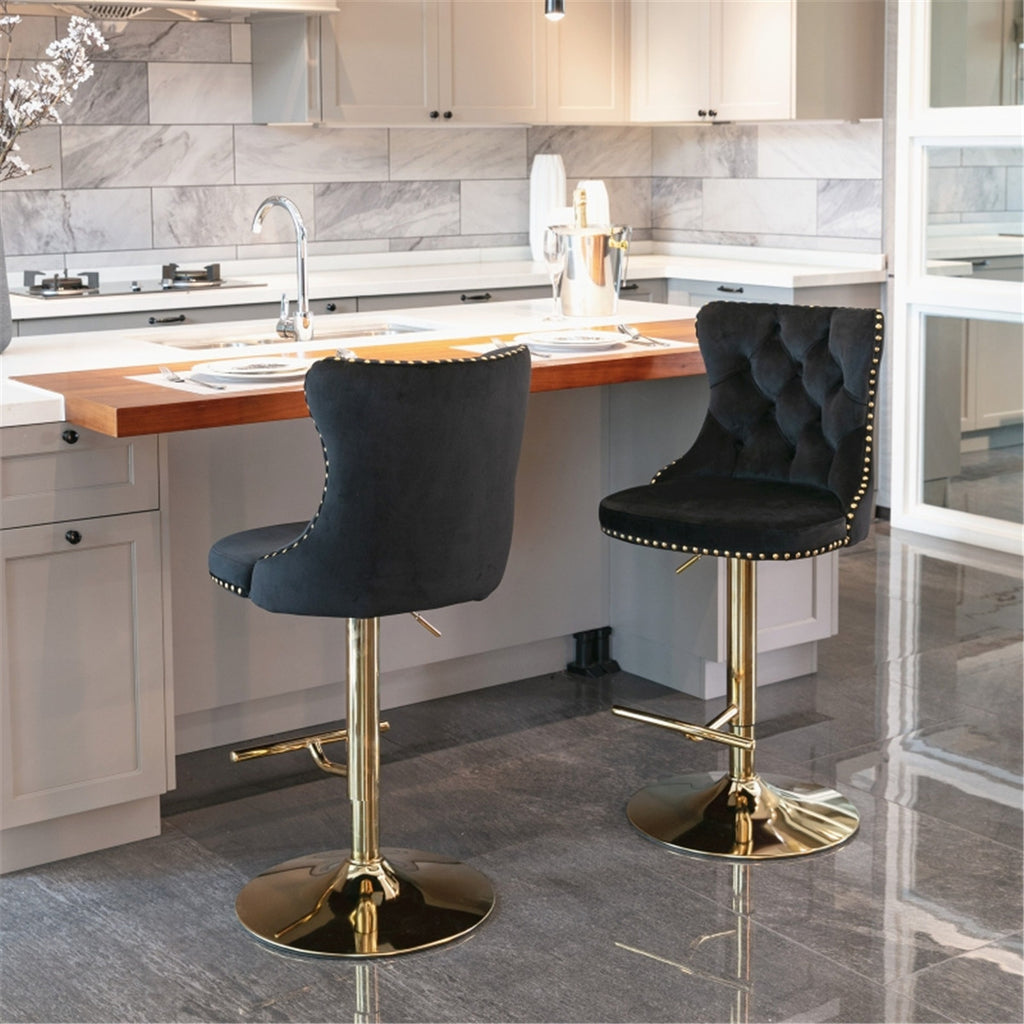 Bar Stools / Dining Chairs / Office Chairs, Golden-Black