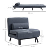 Sofa Chair / Single Sofa Bed, Black