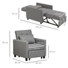 Sofa Chair / Single sofa bed, Grey, A