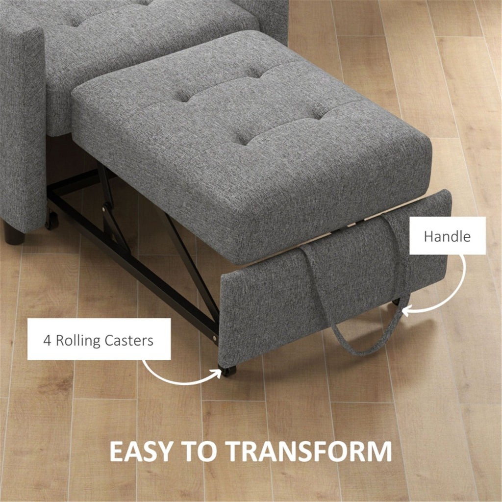 Sofa Chair / Single sofa bed, Grey, A