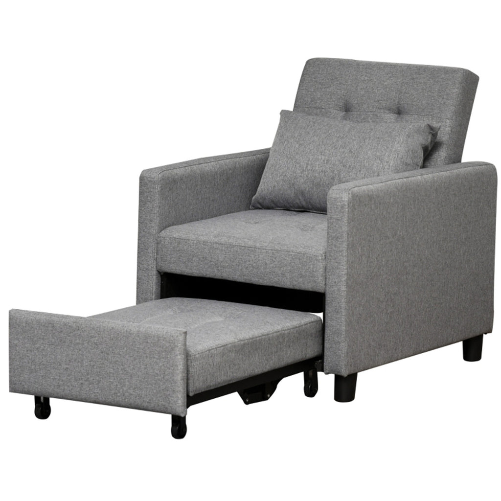 Sofa Chair / Single sofa bed, Grey, A