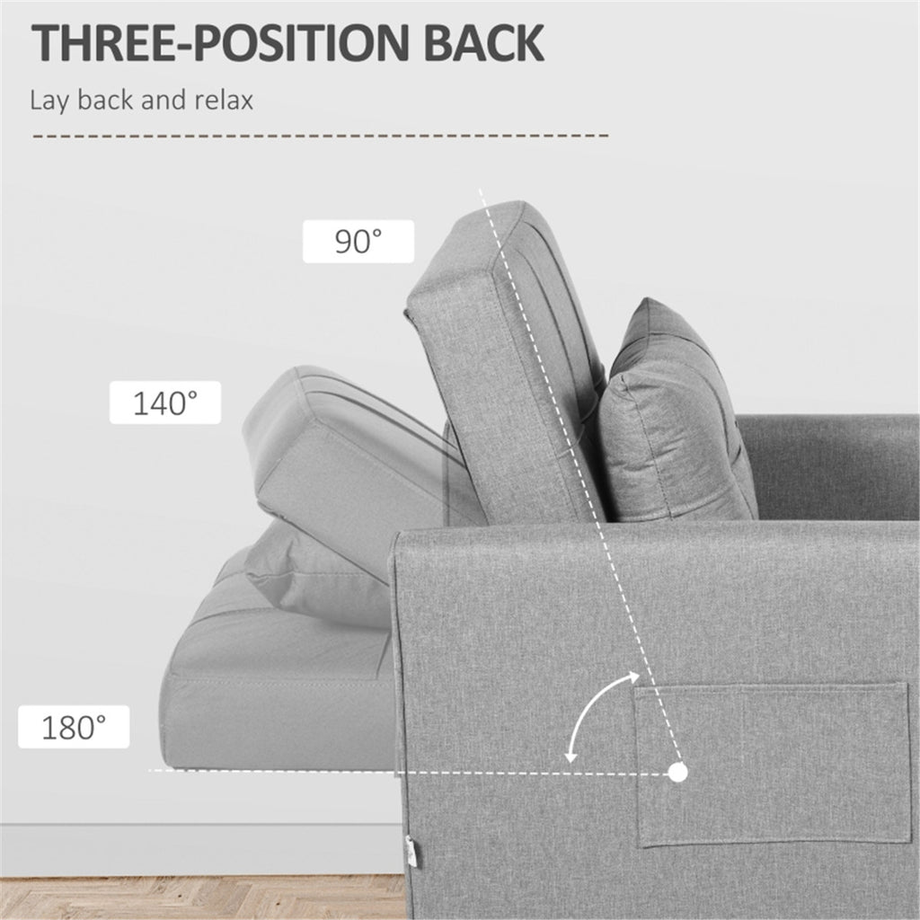 Sofa Chair / Single sofa bed, Grey, B