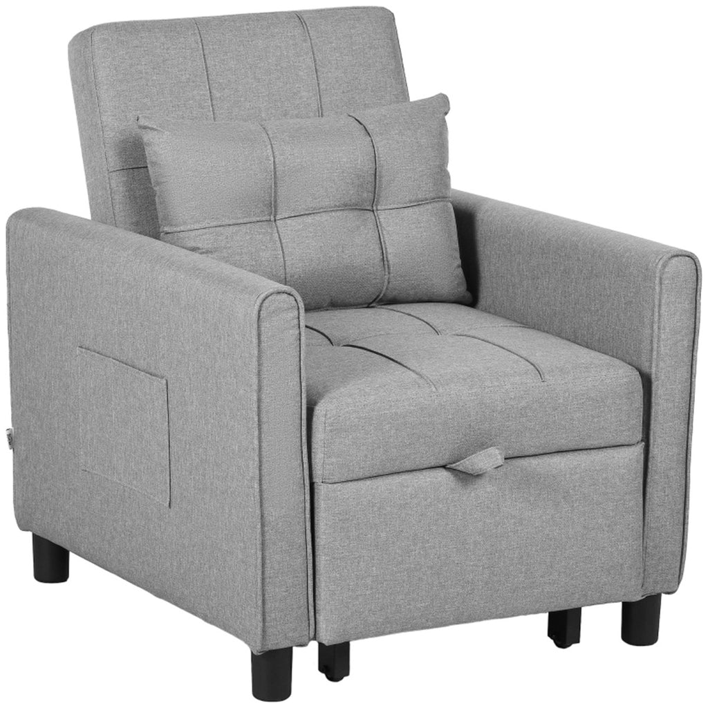 Sofa Chair / Single sofa bed, Grey, B