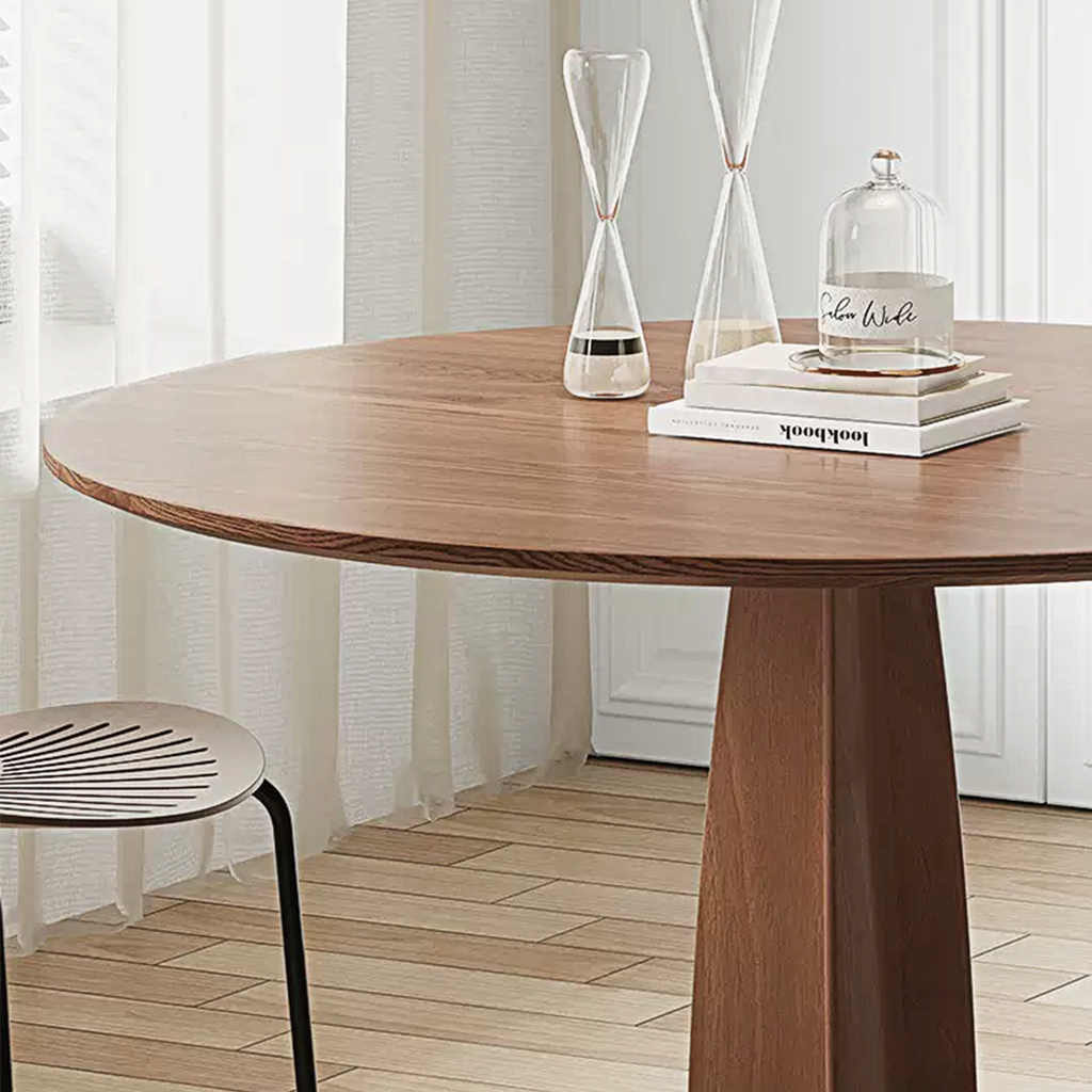 Seraphina Round Dining Table, Solid Wood-DodiTec WC1