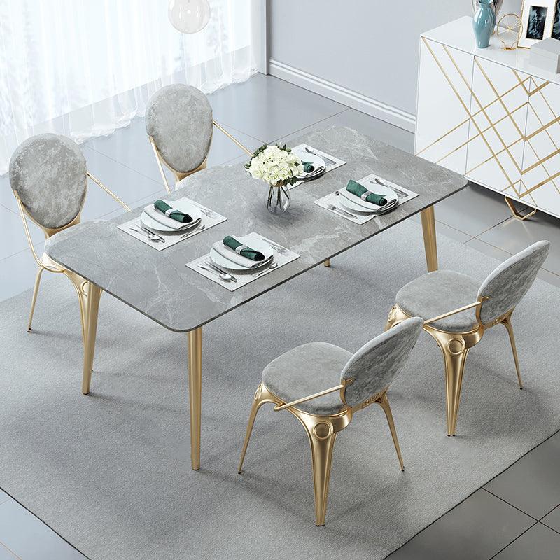 Attleboro Dining Table, Sintered Stone & Gold | DodiTec WC1