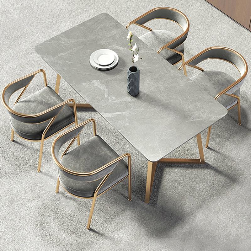 Attleboro Dining Table, Sintered Stone & Gold | DodiTec WC1