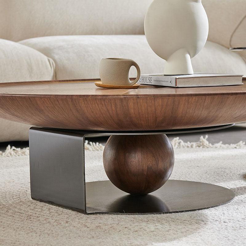 Ian Round Coffee Table Set, Solid Wood | DodiTec WC1