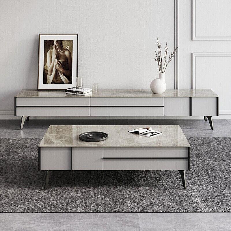 Ohyama Living Room Table Set, Coffee Table, TV Stand | DodiTec WC1