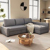 Edwards Three Seater Corner Sofa Bed With Storage, Linen