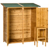 DodiOnline 139 x 75 Fir Wood Garden Shed, with Asphalt Roof - Natural