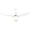 DodiOnline Reversible Ceiling Fan with Light, 3 Blades Indoor Modern Mount White LED Lighting Fan with Remote Controller, for Bedroom, Living Room, White