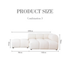 Lysander Velvet Module Three Seater Sofa, White-DodiTec WC1