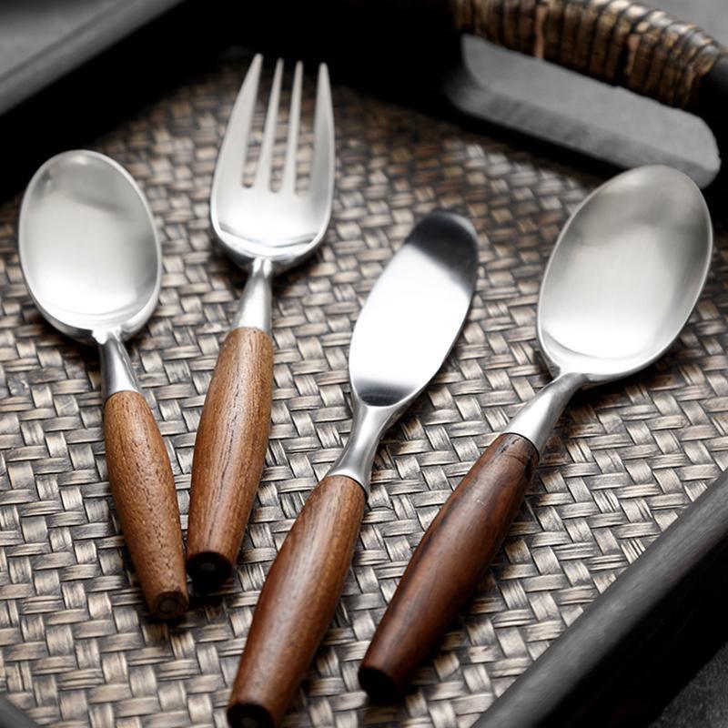 4 Piece Wooden Cutlery Set | DodiTec WC1