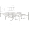 DodiOnline King Size Minimalistic Metal Bed Frame - White