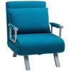 DodiOnline 4-in-1 Faux Suede Chair Bed - Blue