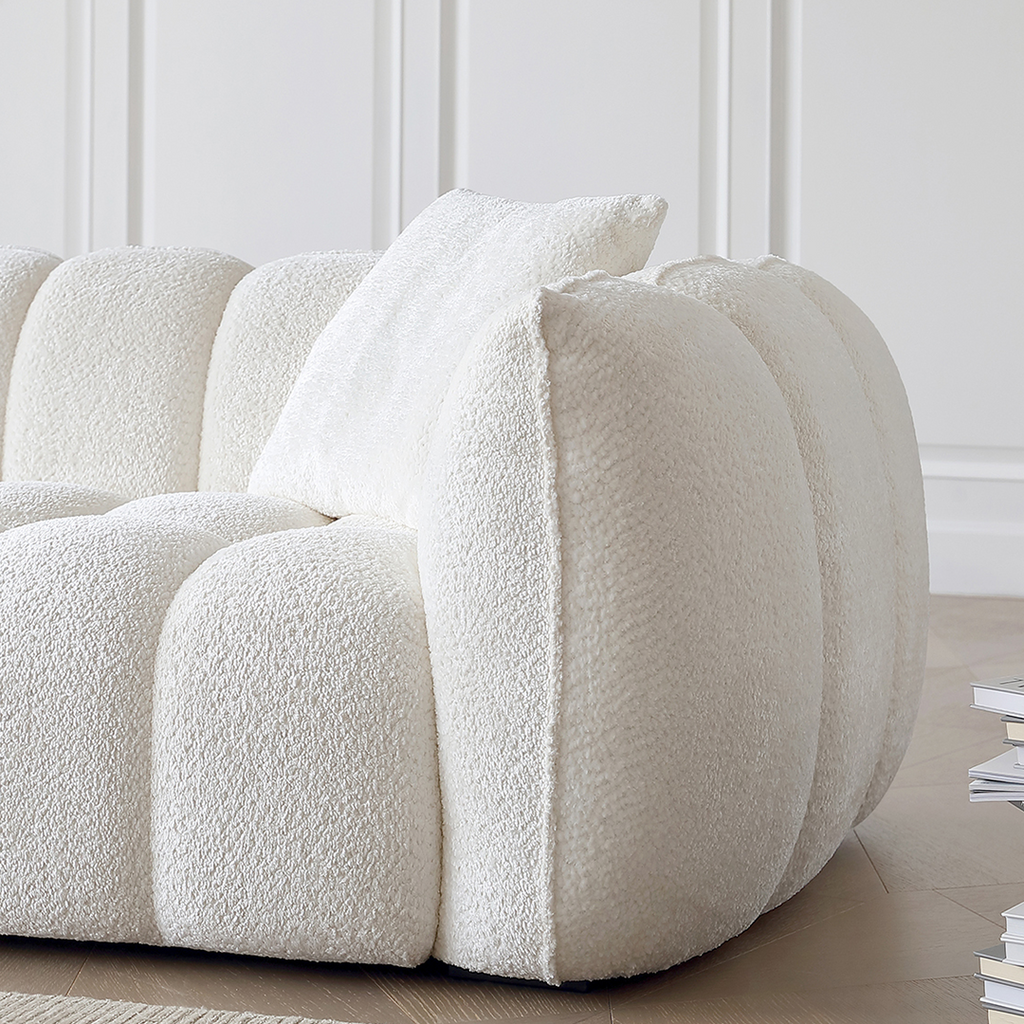 Oxley Pumpkin Single Sofa, Armchair, White-DodiTec WC1