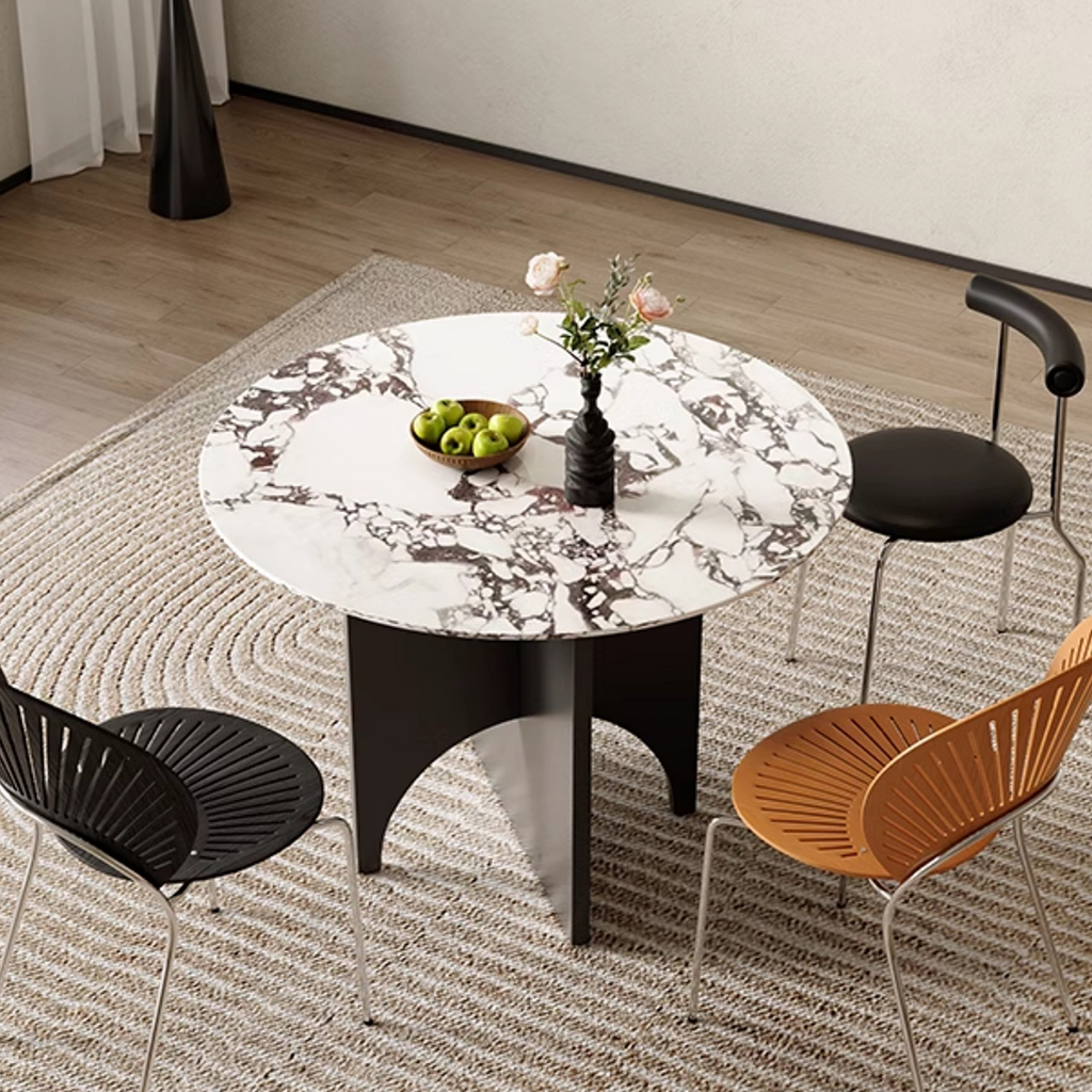 Oighrig Terrazzo Round Dining Table-DodiTec WC1