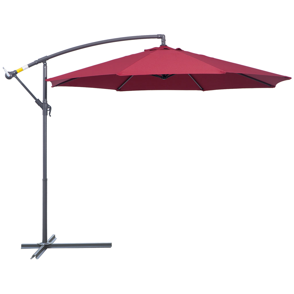 DodiOnline 3m Water Resistant Terylene Hanging Parasol Wine Red