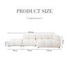 Lysander Velvet Module Three Seater Sofa, White-DodiTec WC1