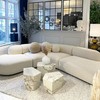 Eulalia Cream Corner Sofa, Boucle-DodiTec WC1