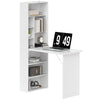 DodiOnline Three-Part Work Desk, with Storage and Writing Board - White