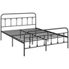 DodiOnline King Size Minimalistic Metal Bed Frame - Black