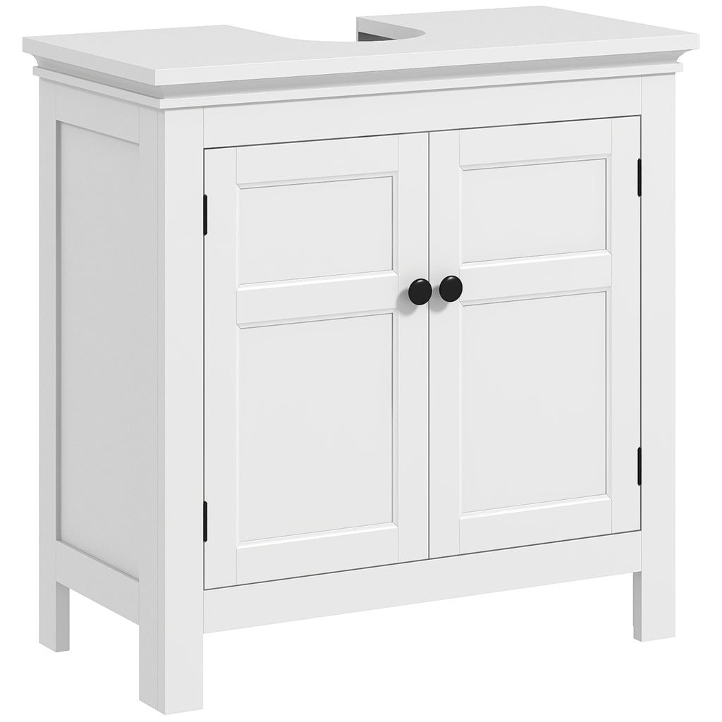 DodiOnline 15 x 20cm 'U' Cut Out Bathroom Storage Cabinet - White