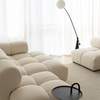 Lysander Velvet Module Three Seater Sofa, White-DodiTec WC1