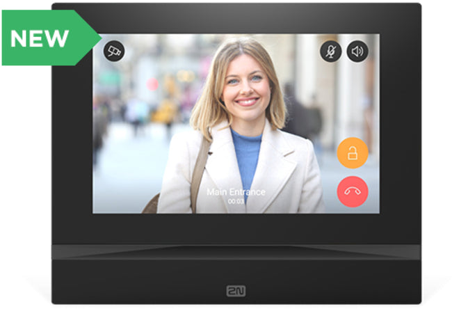 2N Indoor View 7 Touchscreen - Black - requires 91378800 (flush) or 91378803 (surface) (Includes 36 My2N credits)