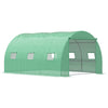 DodiOnline Walk-in Polytunnel Greenhouse, Outdoor Garden Tunnel Greenhouse Tent with Zipped Roll-Up Door and 6 Mesh Windows, 4 x 3M