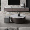 Alvis Coffee Table Set With Stool, Sintered Stone