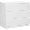 DodiOnline Chest of Drawers, 3-Drawer Storage Organiser Unit for Bedroom, Living Room, White