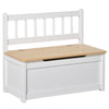 DodiOnline 2 In 1 Wooden Toy Box, Seat Storage Bench, Storage Chest Cabinet Organiser, with Safety Pneumatic Rod