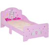 DodiOnline Kids Bed Princess Castle Theme w/ Side Rails Slats Home Furniture for 3 - 6 Yrs Pink 143 x 73 x 60 cm