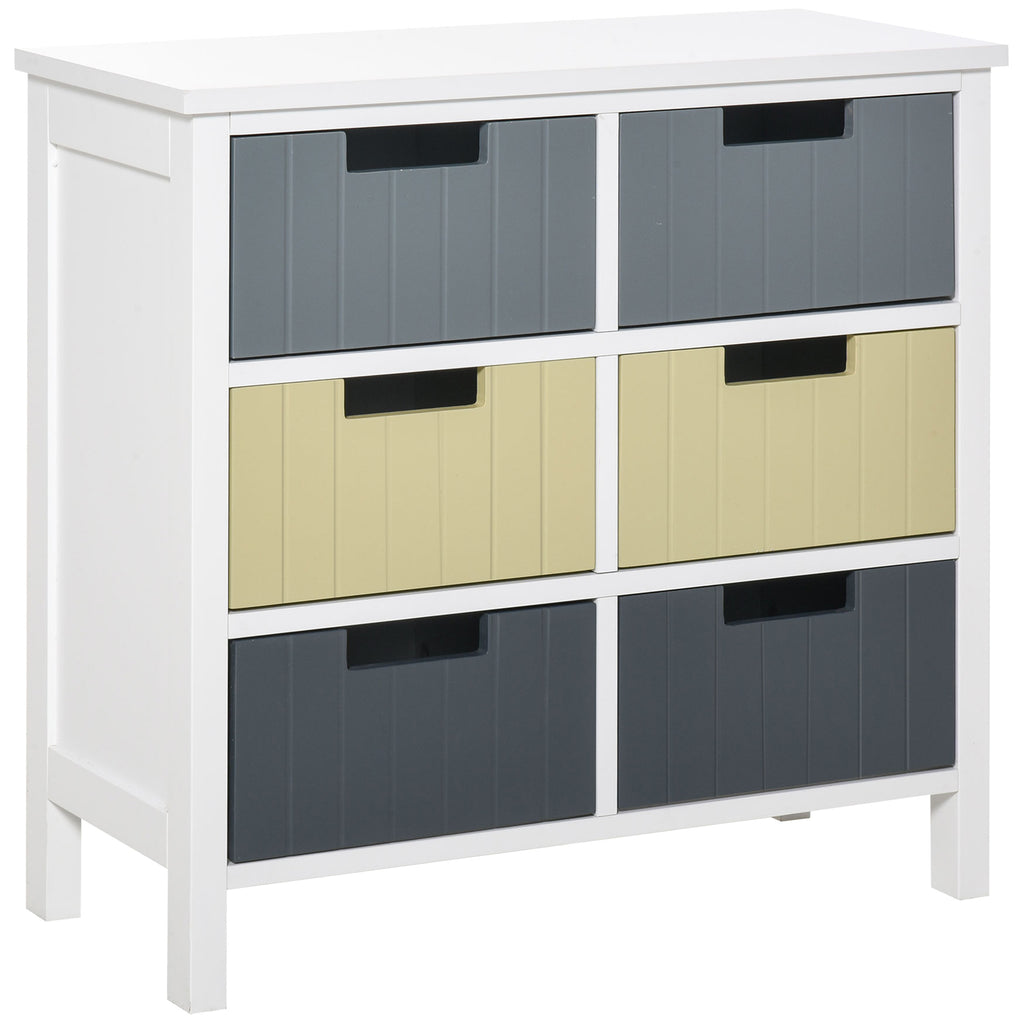 DodiOnline 6 Drawer Storage Tower, Dresser Chest with Wood Top, Organizer Unit for Closets Bedroom Nursery Room Hallway