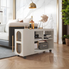 Dulcie Side Table With Wheels, Hallway Storage