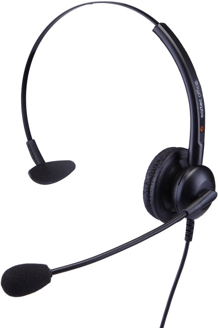 Eartec 308 monaural easy-flex-boom wired headset (requires bottom cable for use)