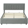 DodiOnline Double Size Ottoman Bed Frame, with Front Drawer - Grey