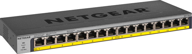 Netgear ProSAFE FlexPoE 16 Port PoE+ Gigabit Unmanaged Switch (76W)