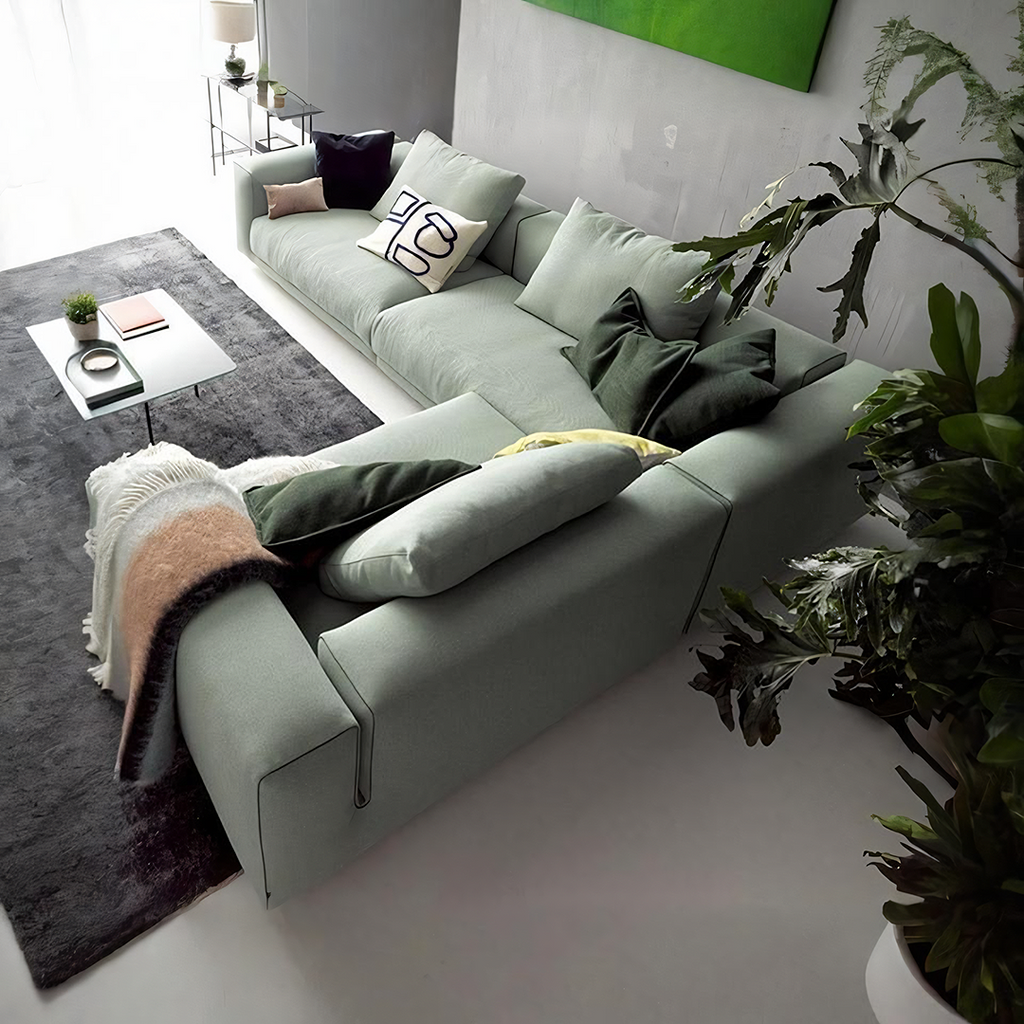 Goswell Two Seater, Three Seater Corner Sofa, Green