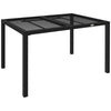 DodiOnline Four-Seater Steel Garden Table, with Wired Top - Grey