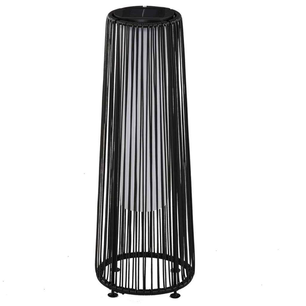 DodiOnline Patio Garden Solar Powered Lights Woven Resin Wicker Lantern Auto On/Off