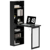 DodiOnline Three-Part Work Desk, with Storage and Writing Board - Black