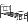 DodiOnline Single Minimalistic Metal Bed Frame - Black