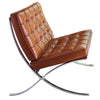 Barcelona Chair And Ottoman, Brown Leather | DodiTec WC1